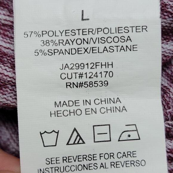 Speechless Purple Striped Dramatic Sleeve Dress Large 681 - Picture 10 of 12